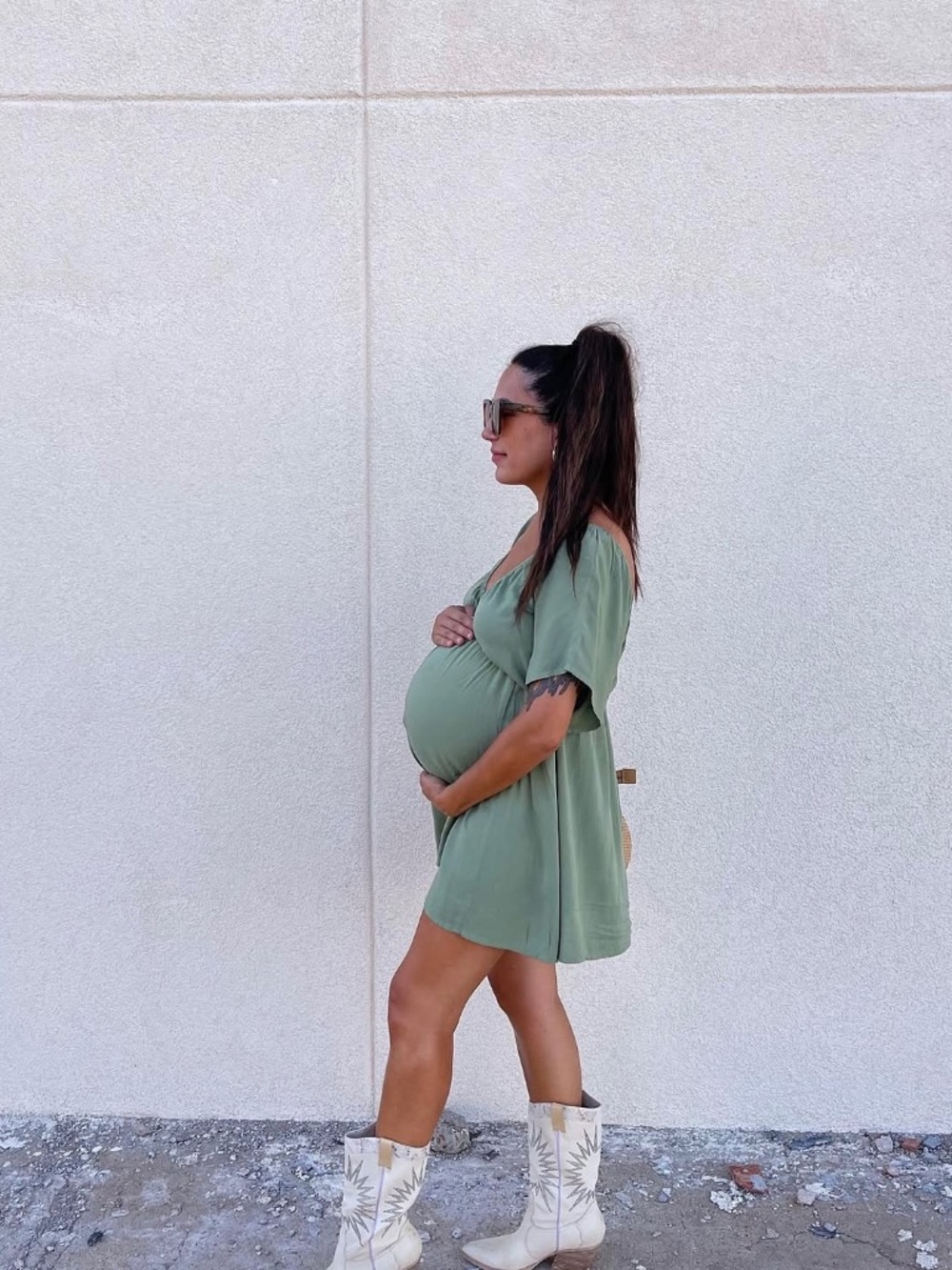ASOS Maternity Olive Green V-Neck Beach Cover Up/Dress